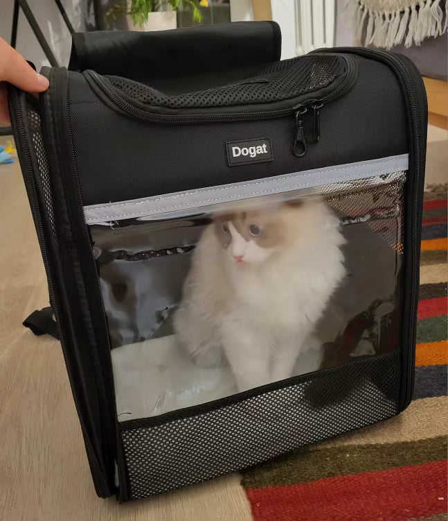 Pet Backpack Carrier with Mesh Windows