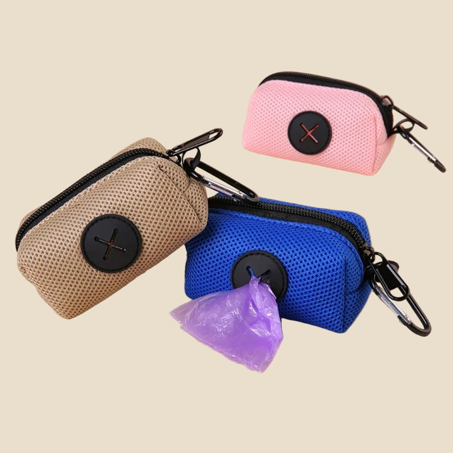Portable Waste Bag Dispenser with Leash Clip