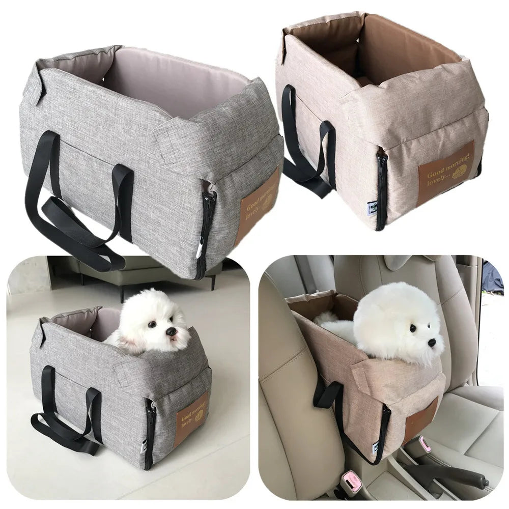 Pet Car Seat Booster with Safety Strap
