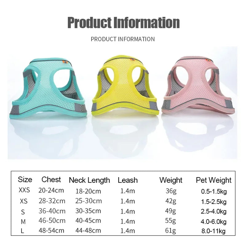 Comfy Adjustable Pet Harness Set