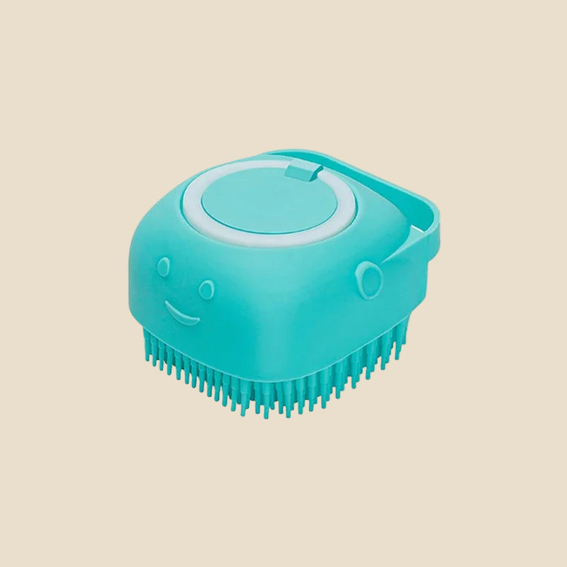 Silicone Dog Bath Brush with Shampoo Dispenser
