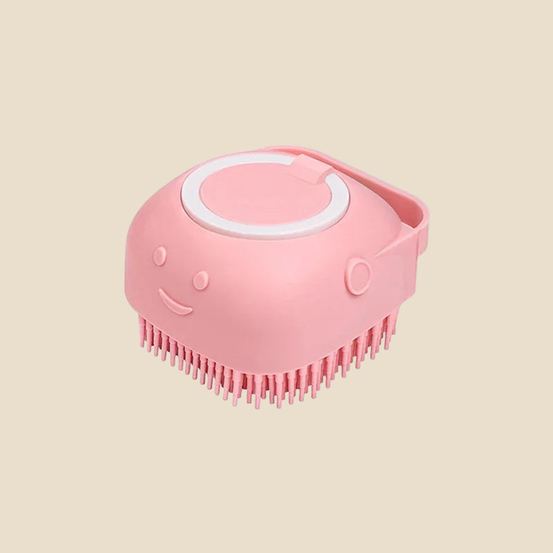 Silicone Dog Bath Brush with Shampoo Dispenser