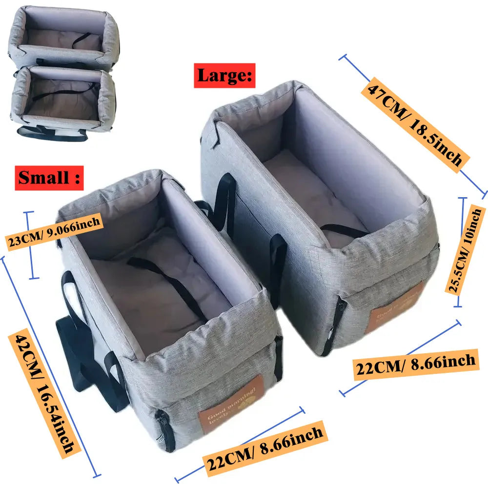 Pet Car Seat Booster with Safety Strap