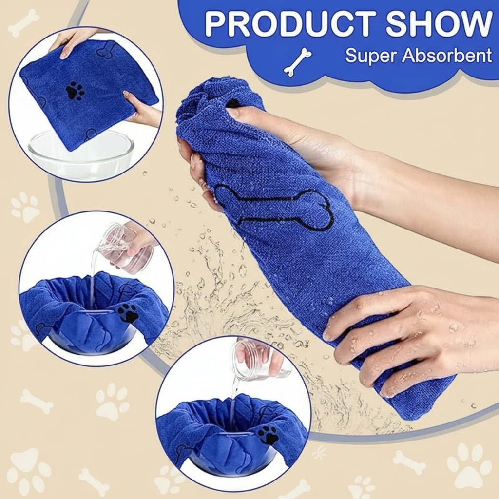 Quick-Dry Microfiber Pet Towel