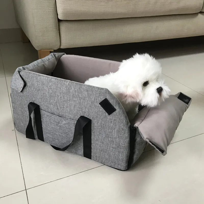 Pet Car Seat Booster with Safety Strap