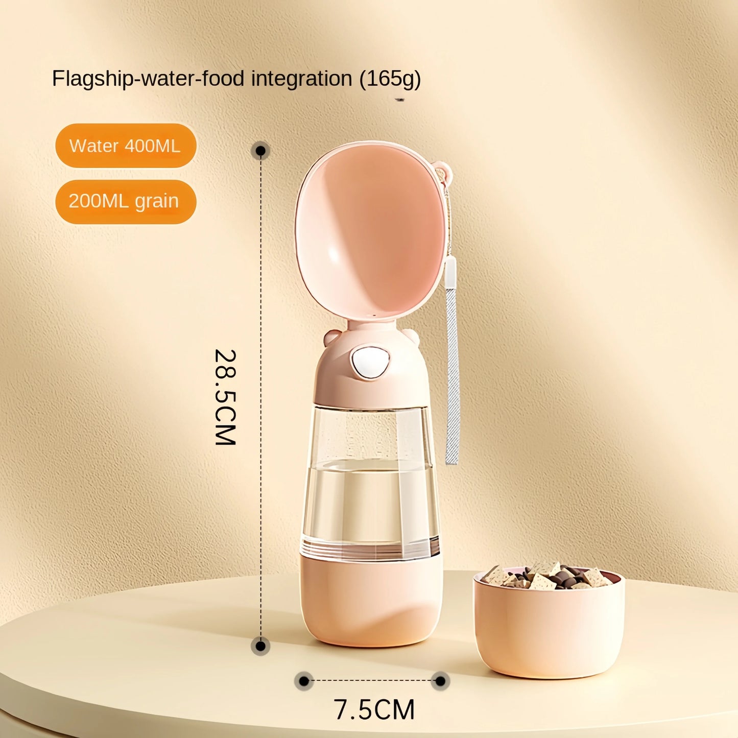2-in-1 Portable Pet Feeder & Water Bottle