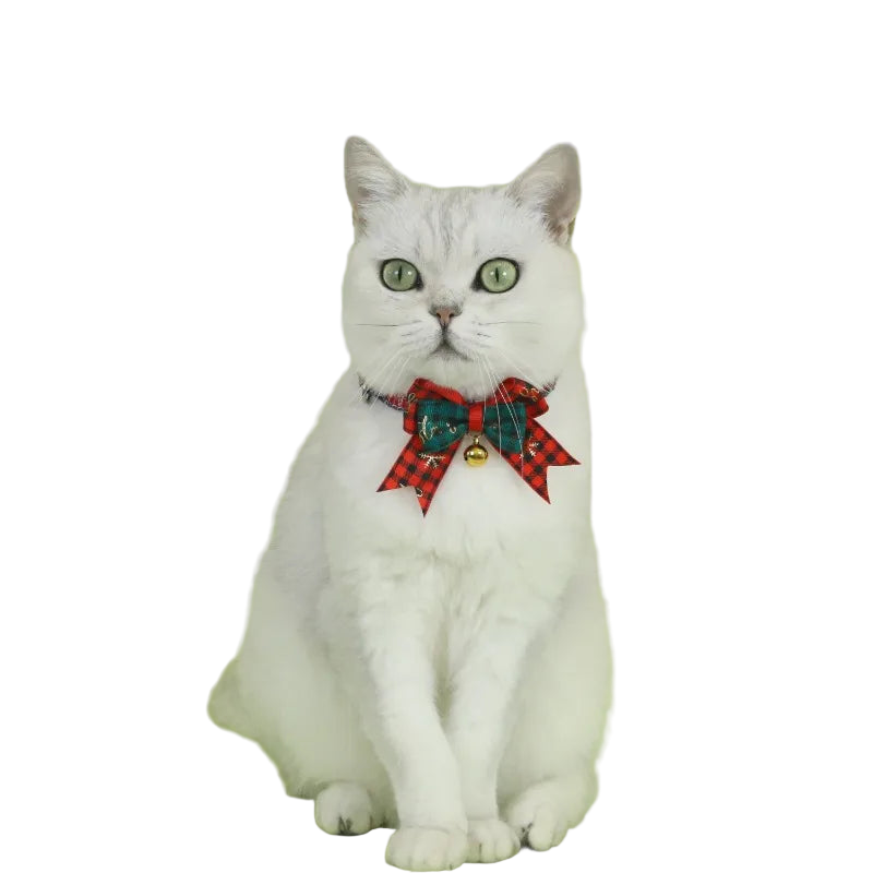 Christmas Bow Tie Collar
