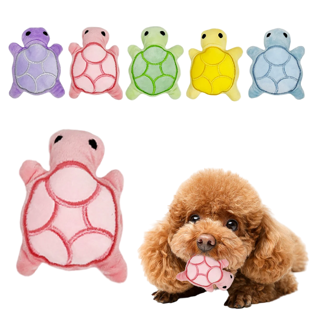 Squeaky Turtle Plush Toy