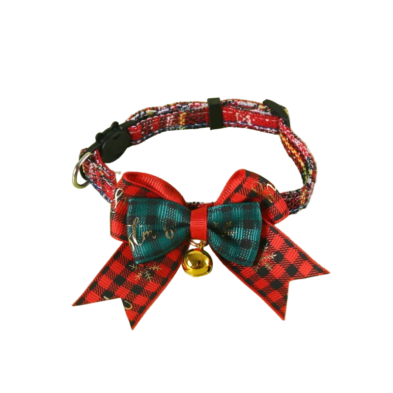 Christmas Bow Tie Collar