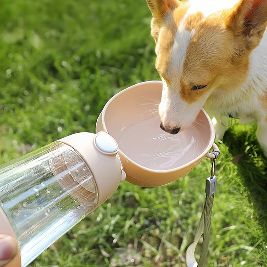 2-in-1 Portable Pet Feeder & Water Bottle
