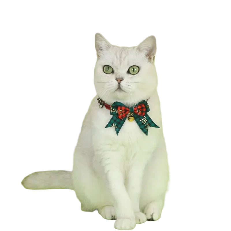 Christmas Bow Tie Collar